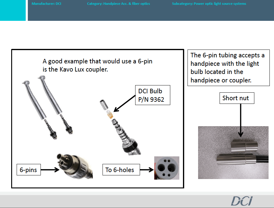 What is the difference between DCI 6-pin and 5-hole tubing?