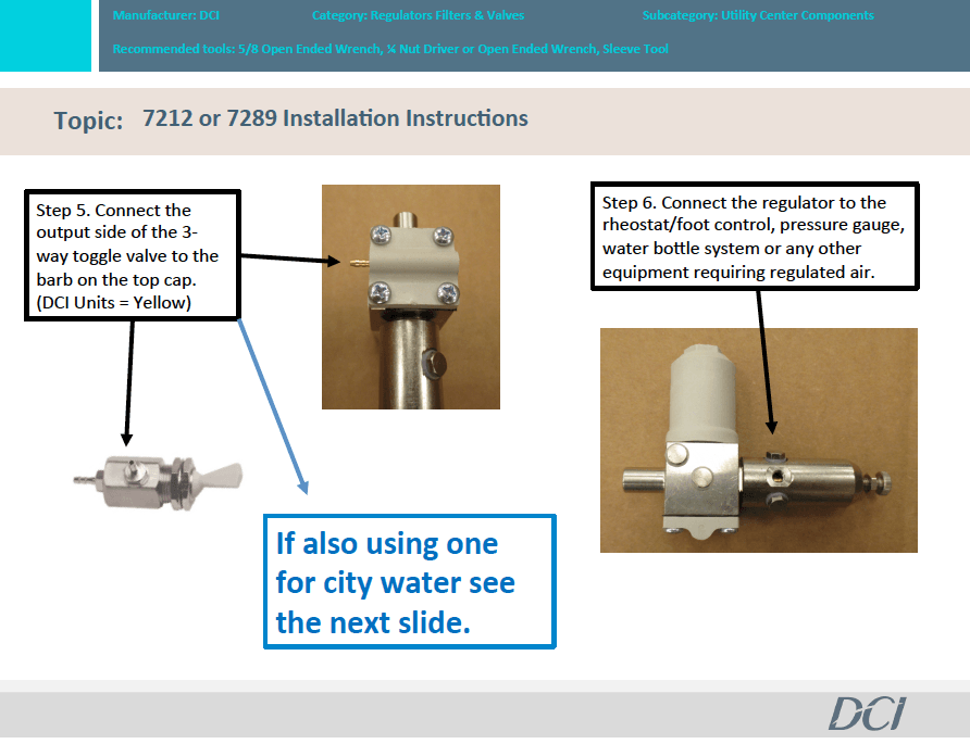 Pn 7212 or PN 7289 Master Shut-Off Valve Installation Instructions