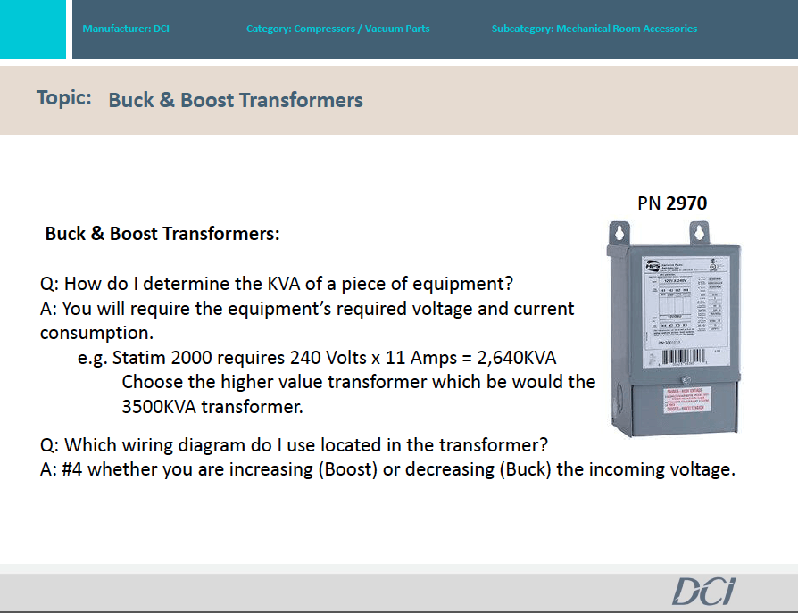 FAQ for Buck & Boost Transformers