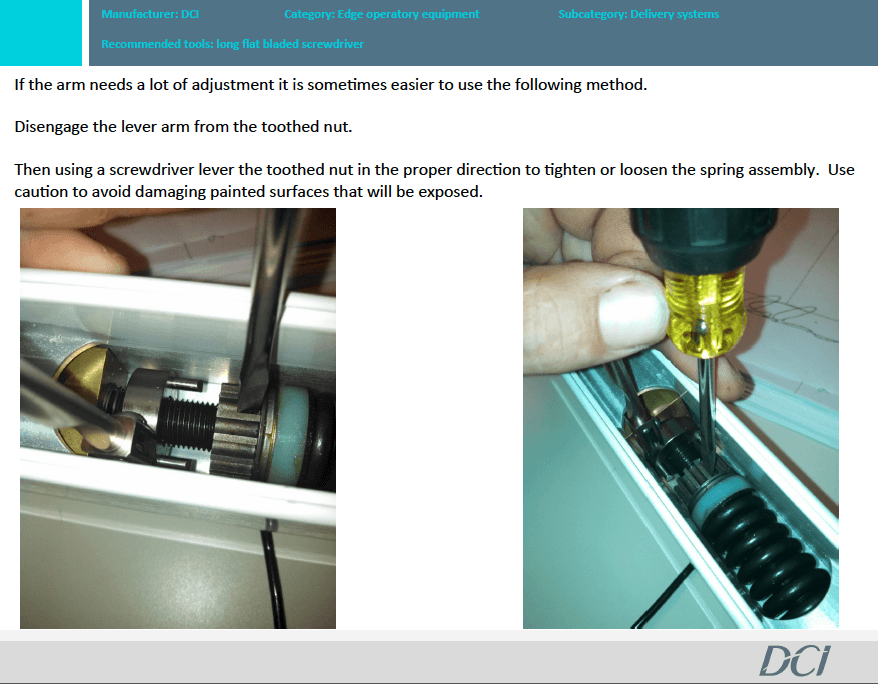 How to Adjust DCI Flex Arm