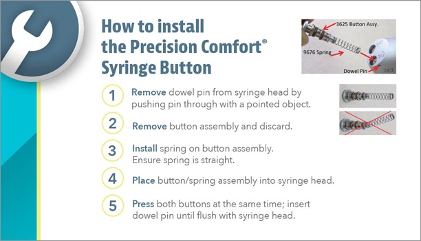 How to install a Precision Comfort Syringe Button