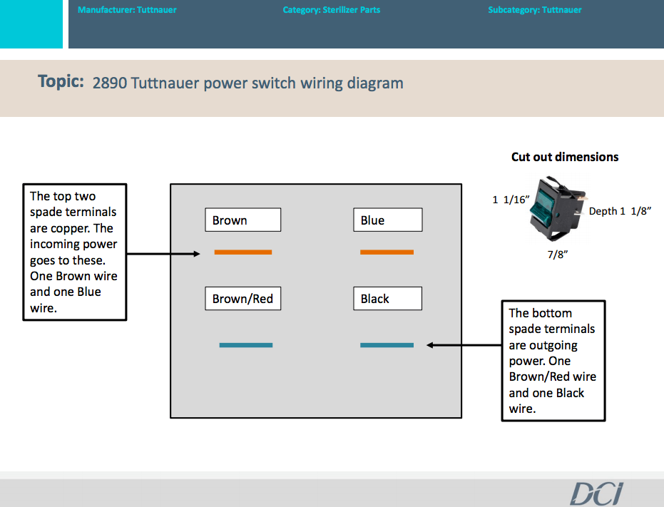 Tuttnauer Power Switch Wiring Diagram